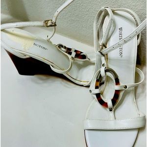 Worthington heeled wedge sandals.  Size 6.5